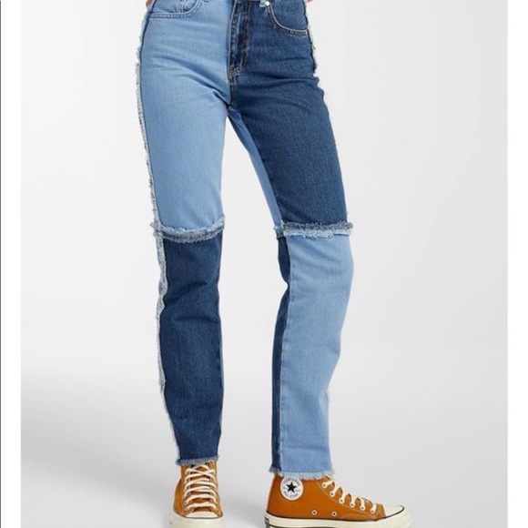 The Ragged Priest Patchwork Denim Jeans - Picture 2 of 3